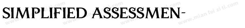 Simplified assessmen字体转换